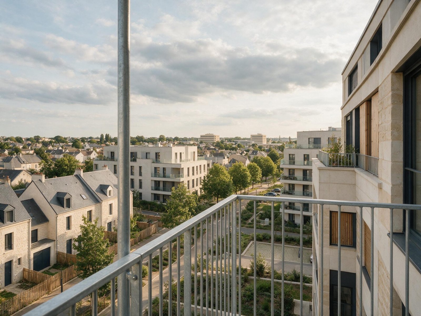 Terrasse d'un appartement neuf en Île-de-France